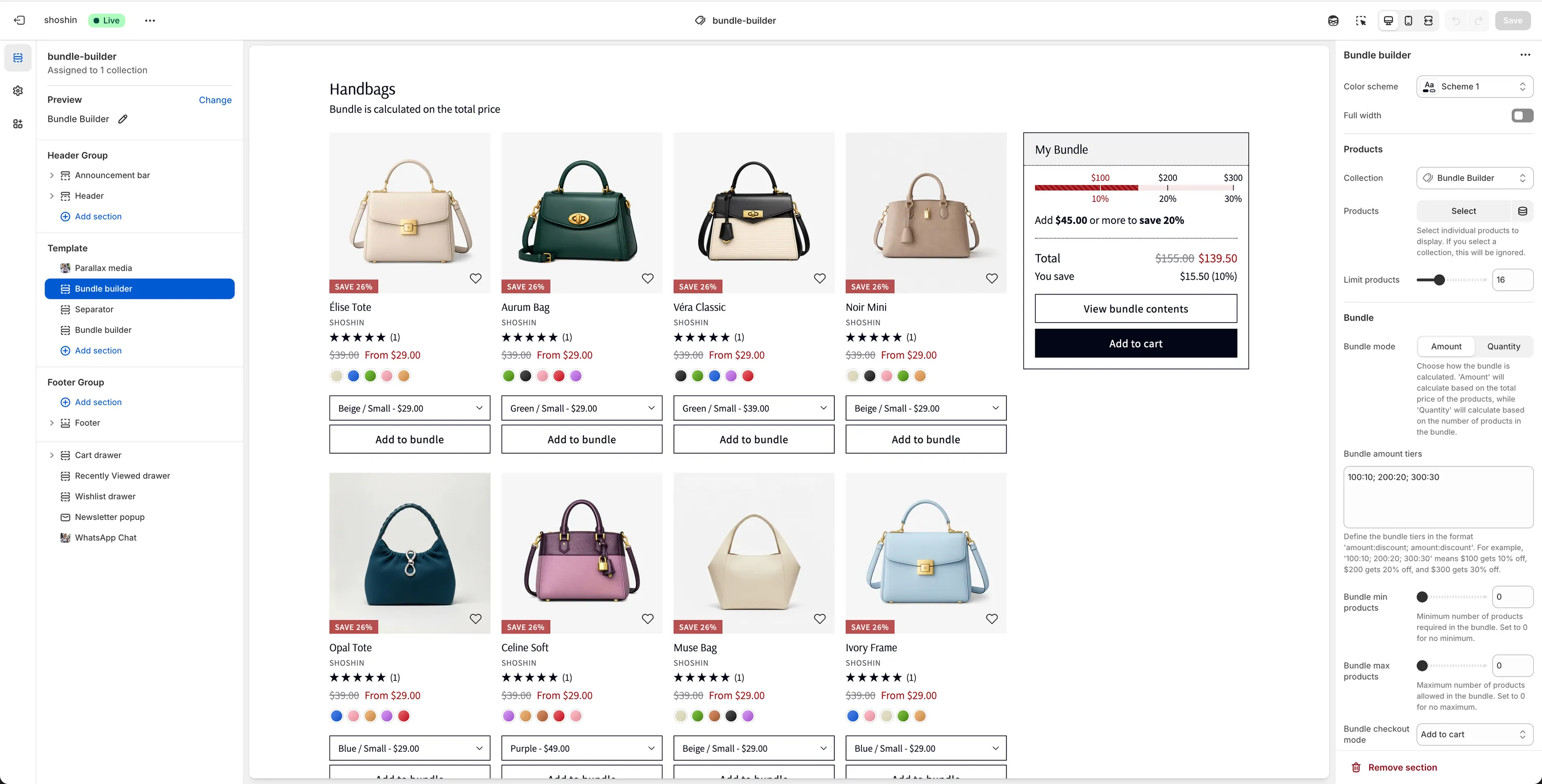 Bundle builder