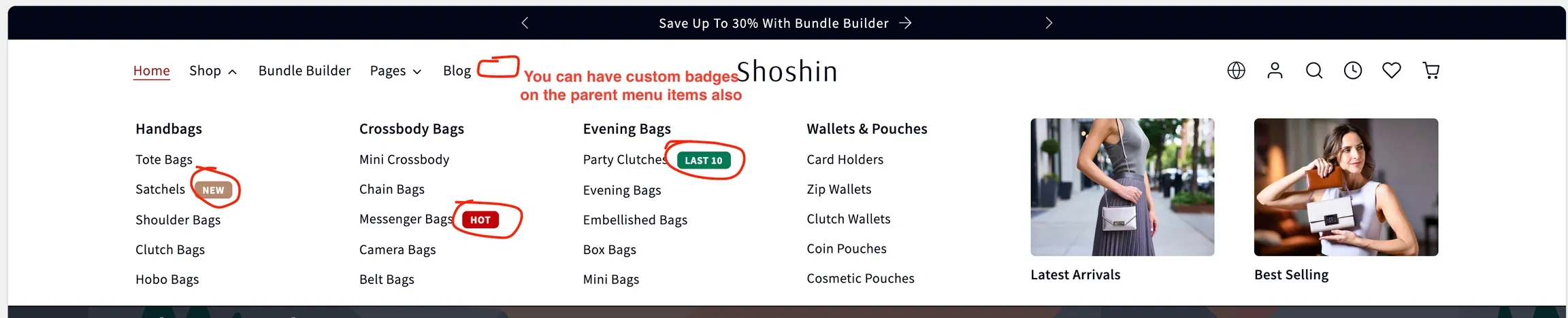 Custom badges
