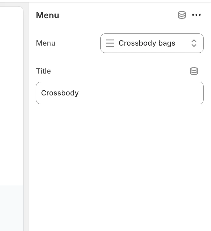 Menu block